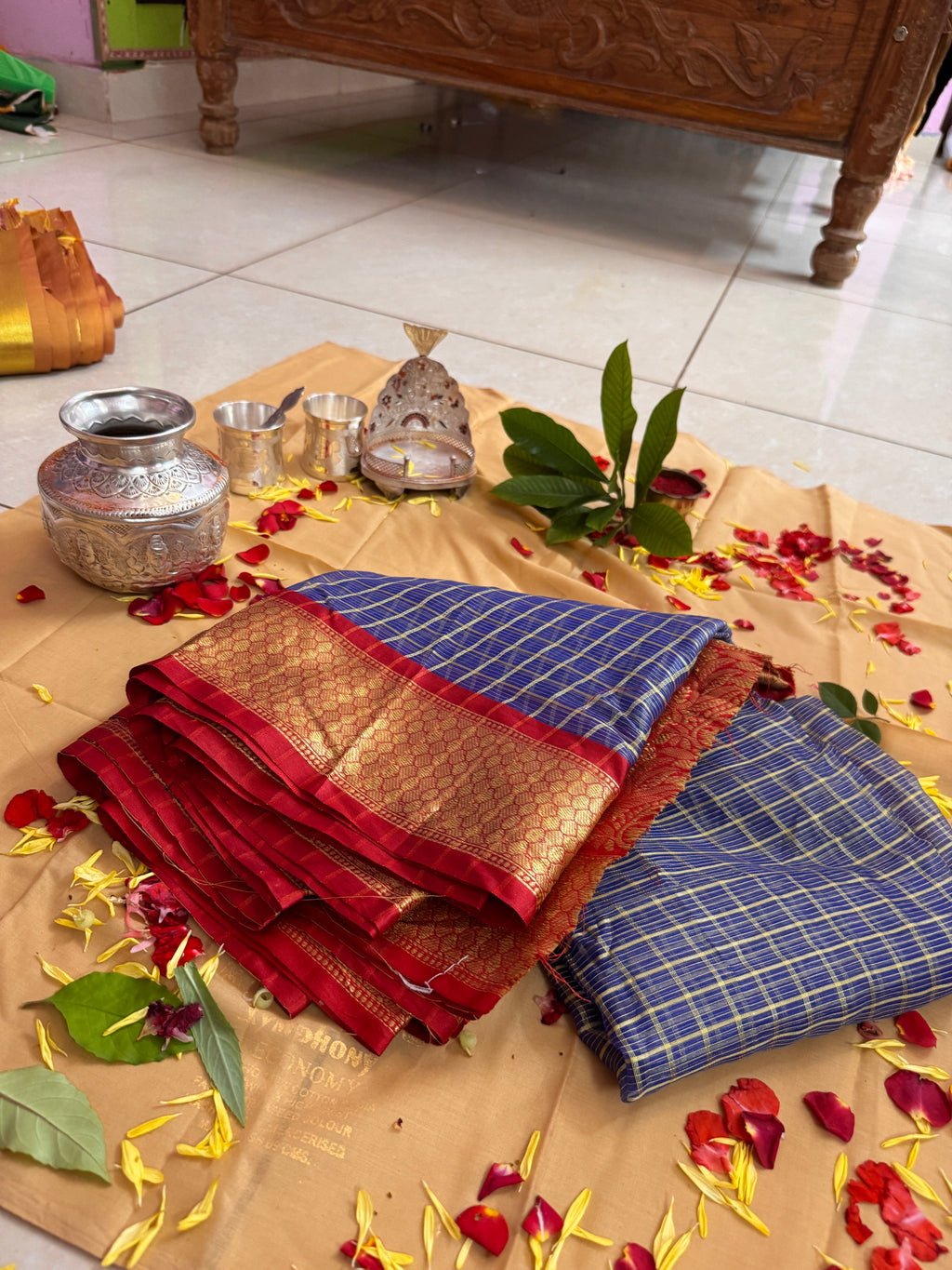 Divine Semi-Silk Saree with Zari Border