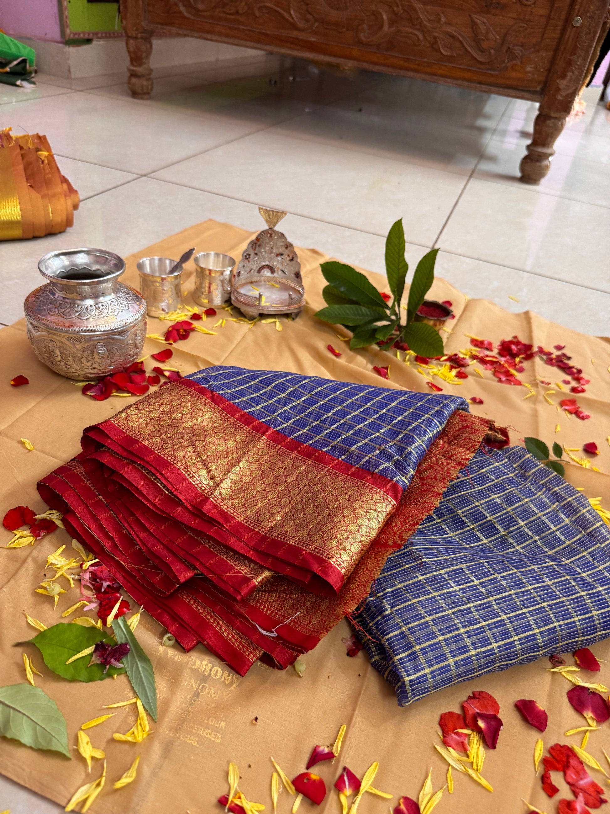 Divine Semi-Silk Saree with Zari Border