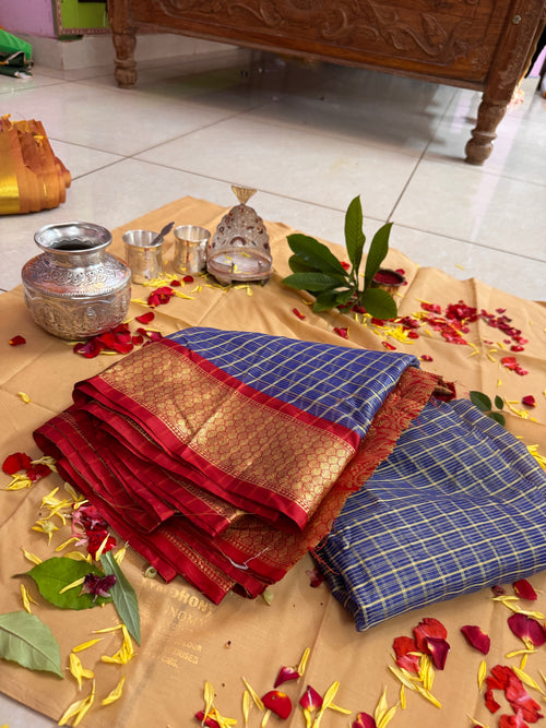 Divine Semi-Silk Saree with Zari Border