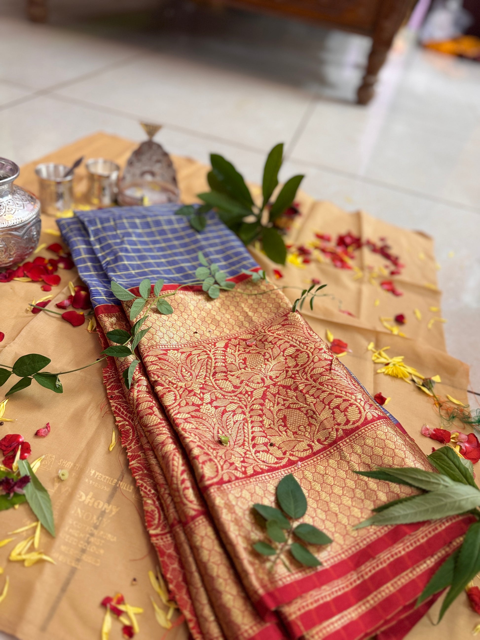 Divine Semi-Silk Saree with Zari Border