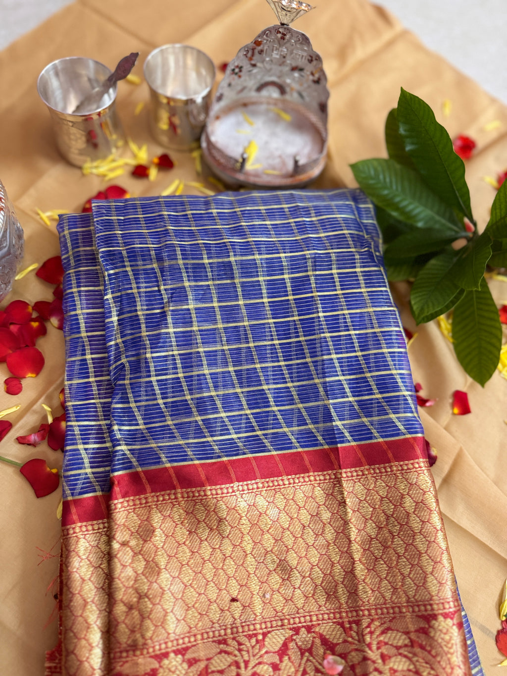 Divine Semi-Silk Saree with Zari Border