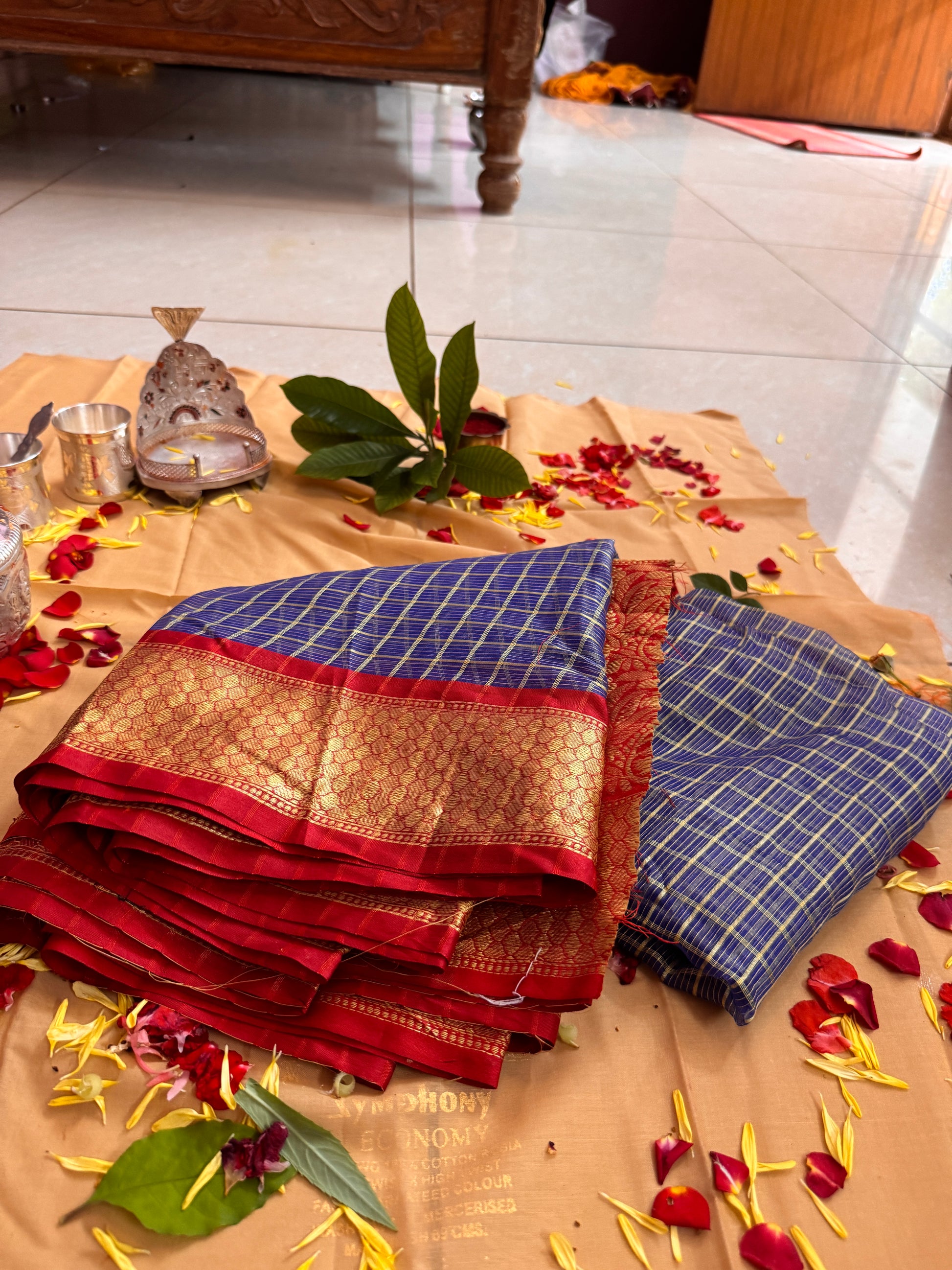 Divine Semi-Silk Saree with Zari Border