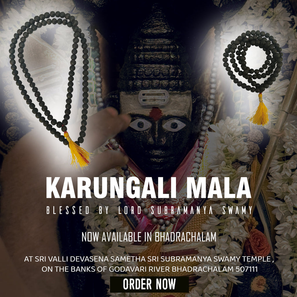 Karungali Mala – 8mm Beads (Black Ebony Wood Mala)